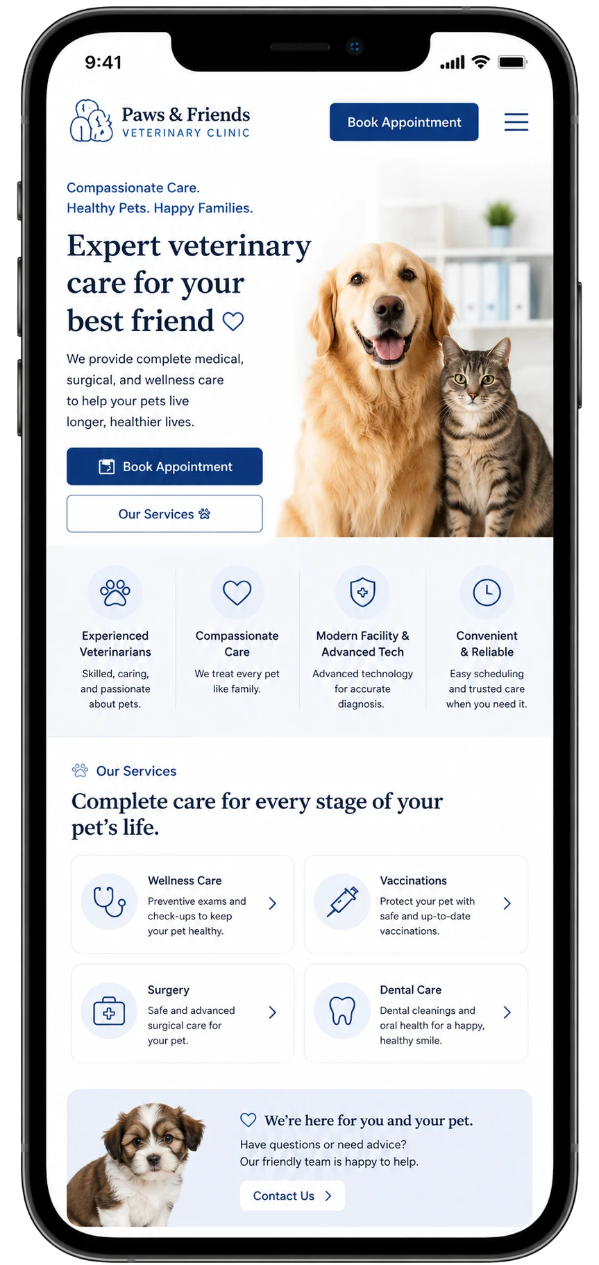 Mobile website design