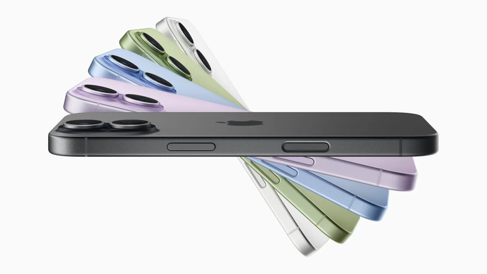 iPhone 17 in its five colors