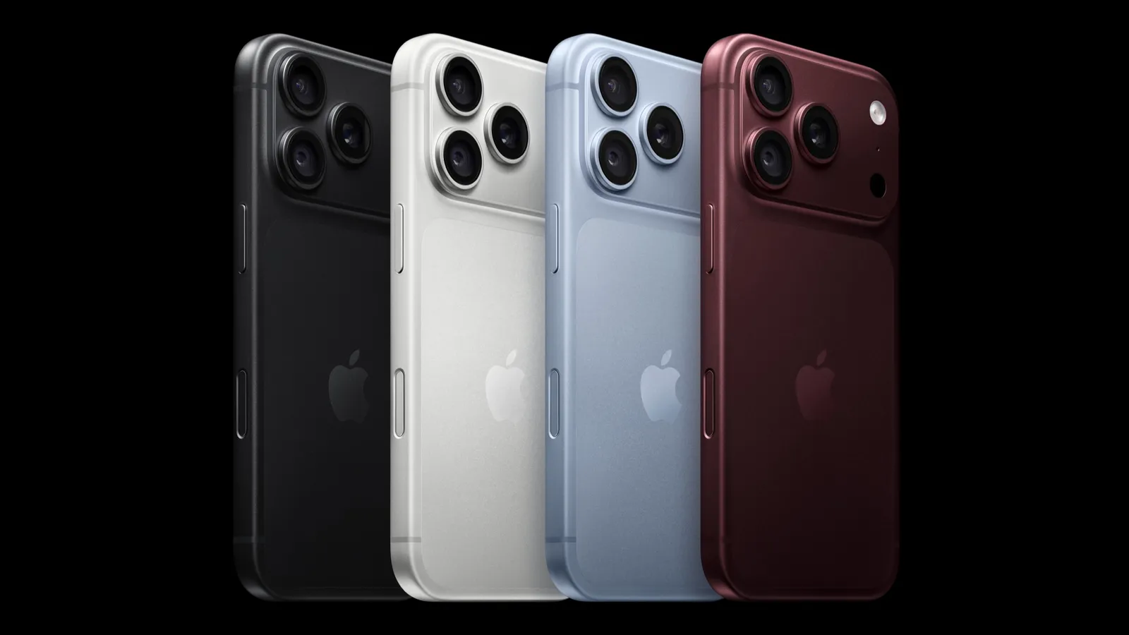 iPhone 18 Pro in black, silver, glacier and burgundy