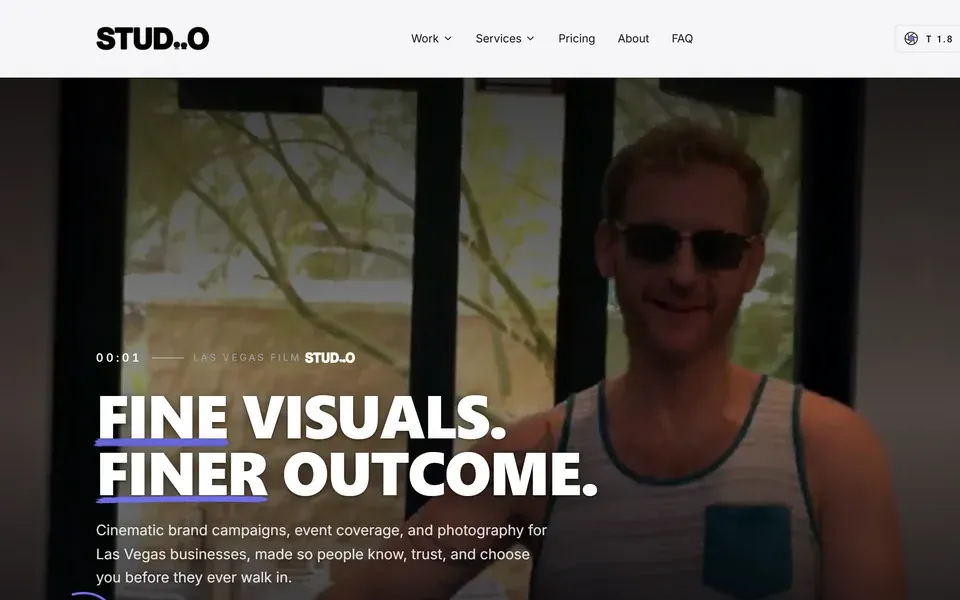 The STUDiiO website, built by Strafe Digital